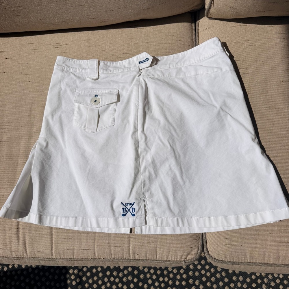 Brooks Brothers ProSport Golf Skort Athletic Preppy Activewear Womens 8 White‎